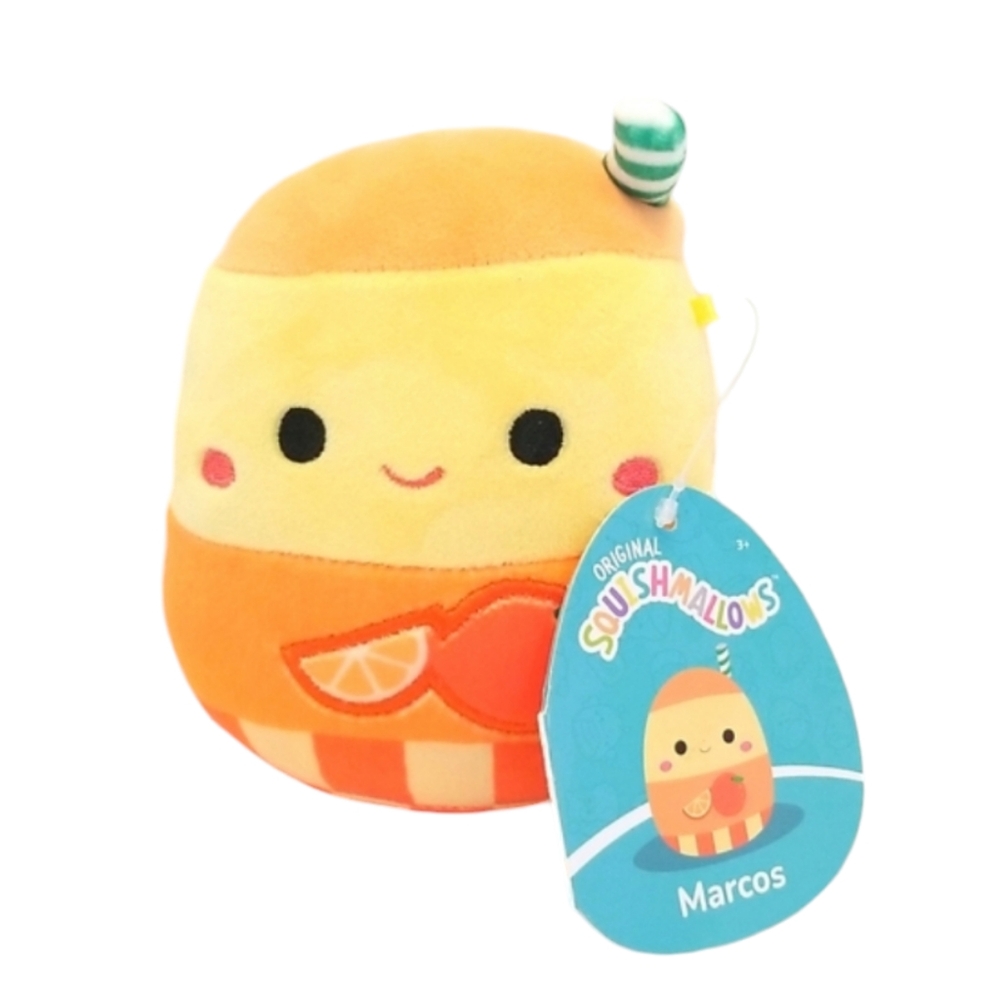 NWT Squishmallow Food Marcos Orange Juice Box Plush